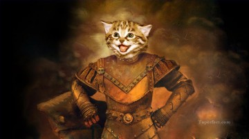 動物 Painting - 猫将軍
